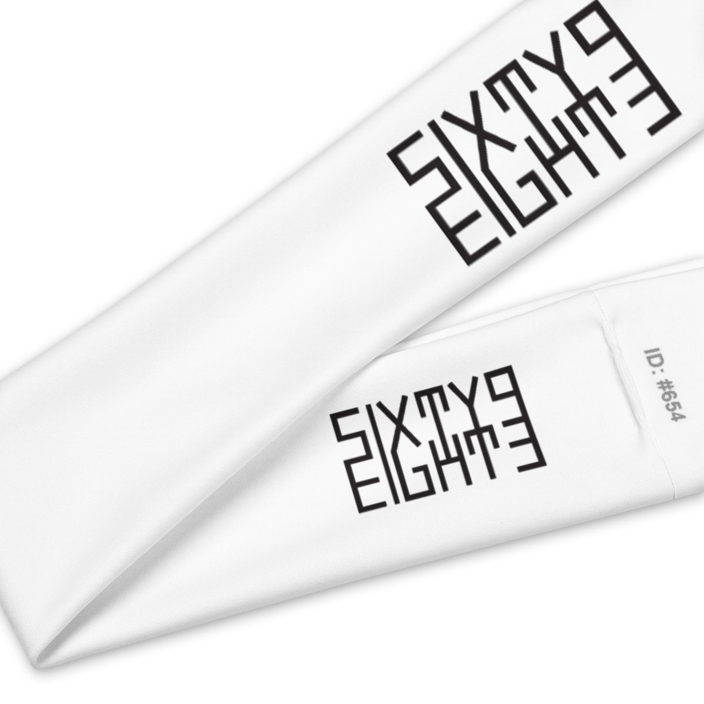 Sixty Eight 93 Logo Black White Headband