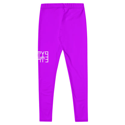 Sixty Eight 93 Logo White & Purple Leggings