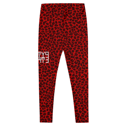 Sixty Eight 93 Logo White Cheetah Red Leggings