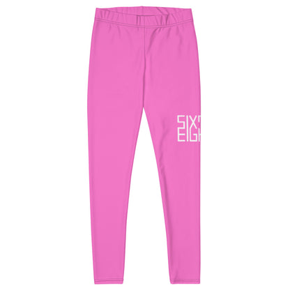 Sixty Eight 93 Logo White Pink Leggings