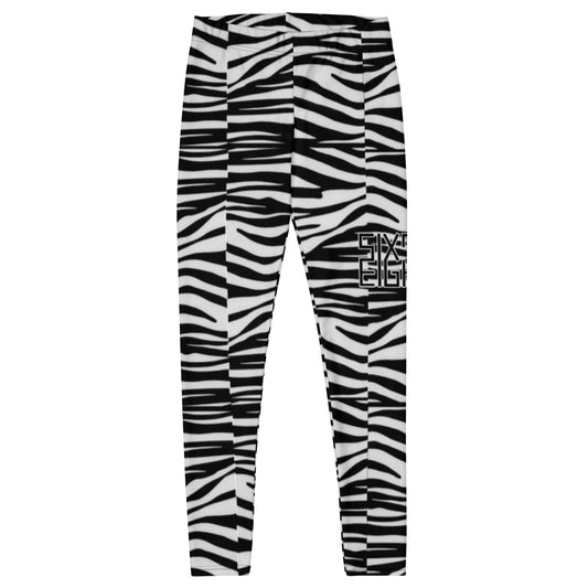 Sixty Eight 93 Logo Black & White OG Zebra Leggings