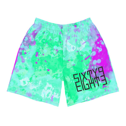 Sixty Eight 93 Logo Black Incredible Marble Blue Men's Shorts