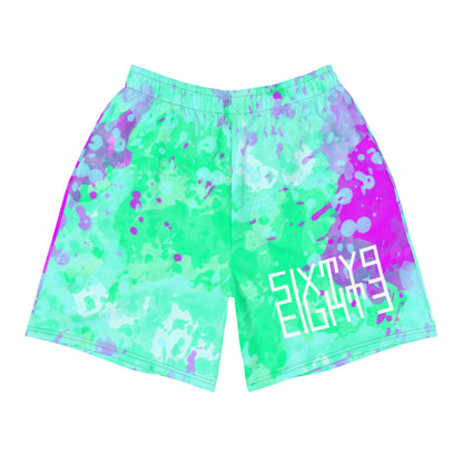 Sixty Eight 93 Logo White Incredible Marble Blue Men's Shorts