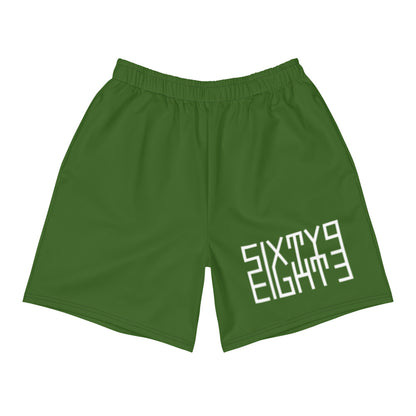 Sixty Eight 93 Logo White & Forest Green Men's Shorts