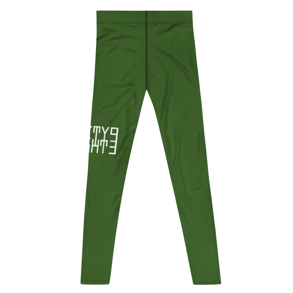 Sixty Eight 93 Logo White & Forest Green Men's Leggings