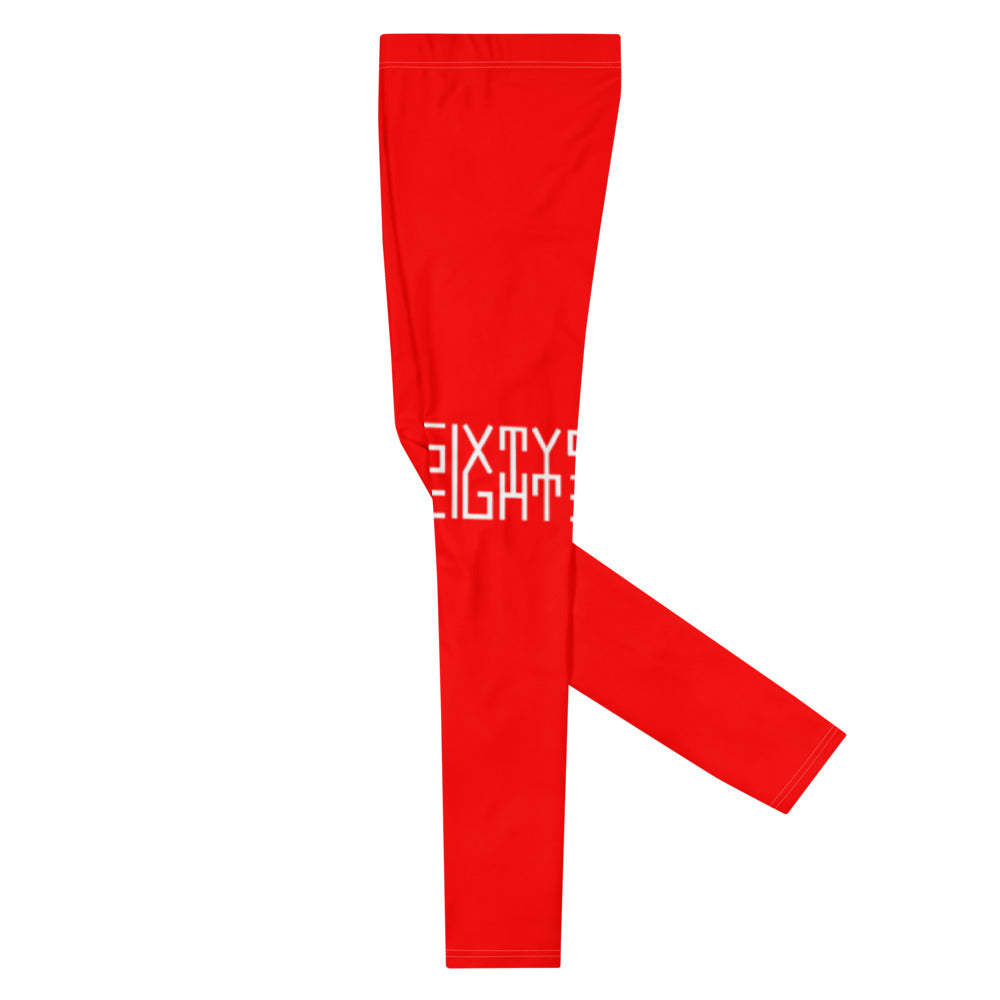Sixty Eight 93 Logo White & Red Men's Leggings