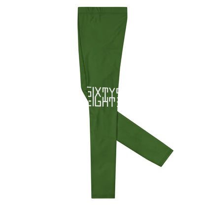 Sixty Eight 93 Logo White & Forest Green Men's Leggings