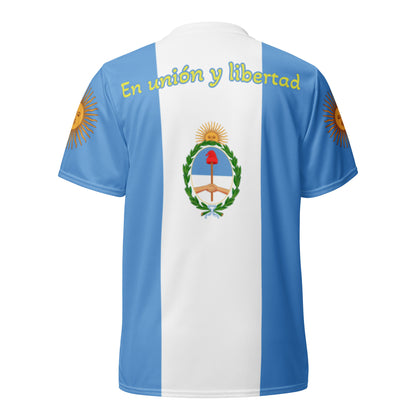 Sixty Eight 93 Logo White & Gold Argentina Unisex Jersey