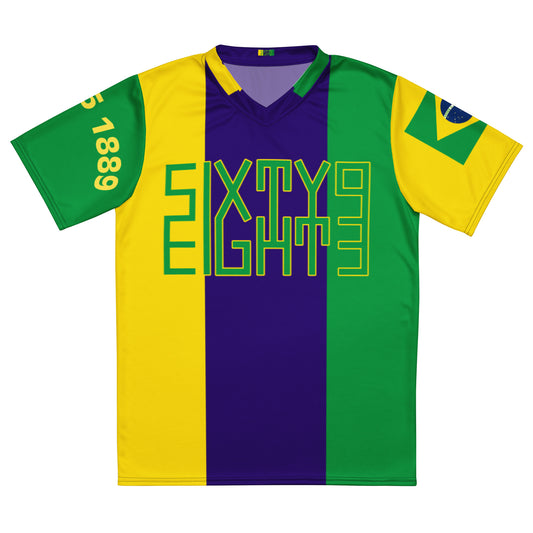 Sixty Eight 93 Logo Green & Yellow Brazil Unisex Jersey