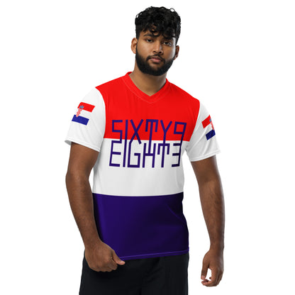 Sixty Eight 93 Logo Dark Royal Blue Croatia Unisex Jersey