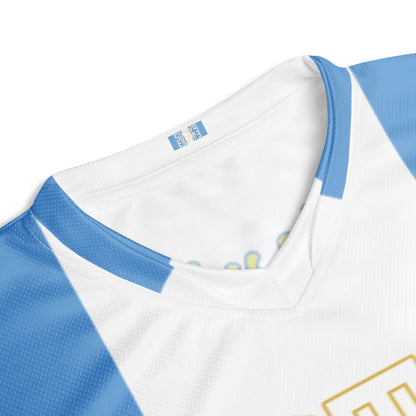 Sixty Eight 93 Logo White & Gold Argentina Unisex Jersey