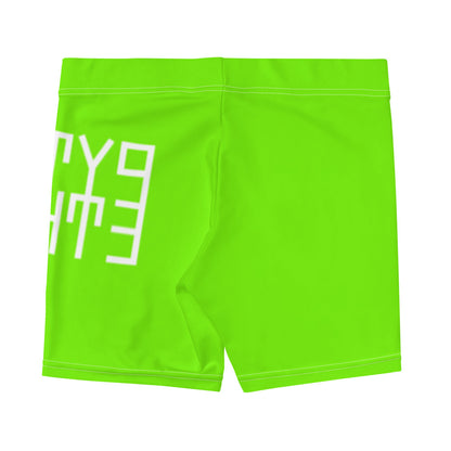 Sixty Eight 93 Logo White & Lime Green Women's Shorts