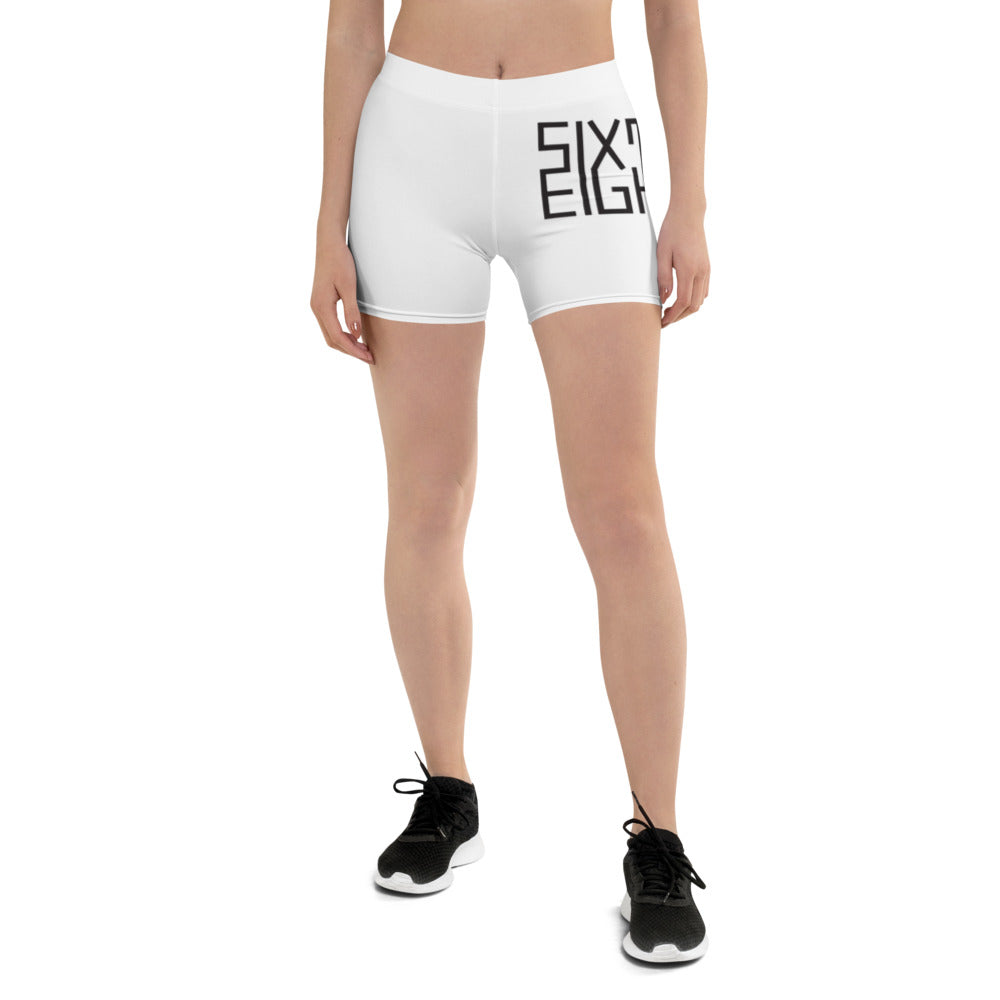 Sixty Eight 93 Logo Black & White Women's Shorts