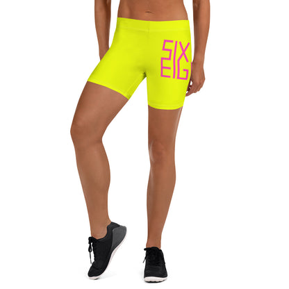 Sixty Eight 93 Logo Fuchsia Lemonade Women's Shorts