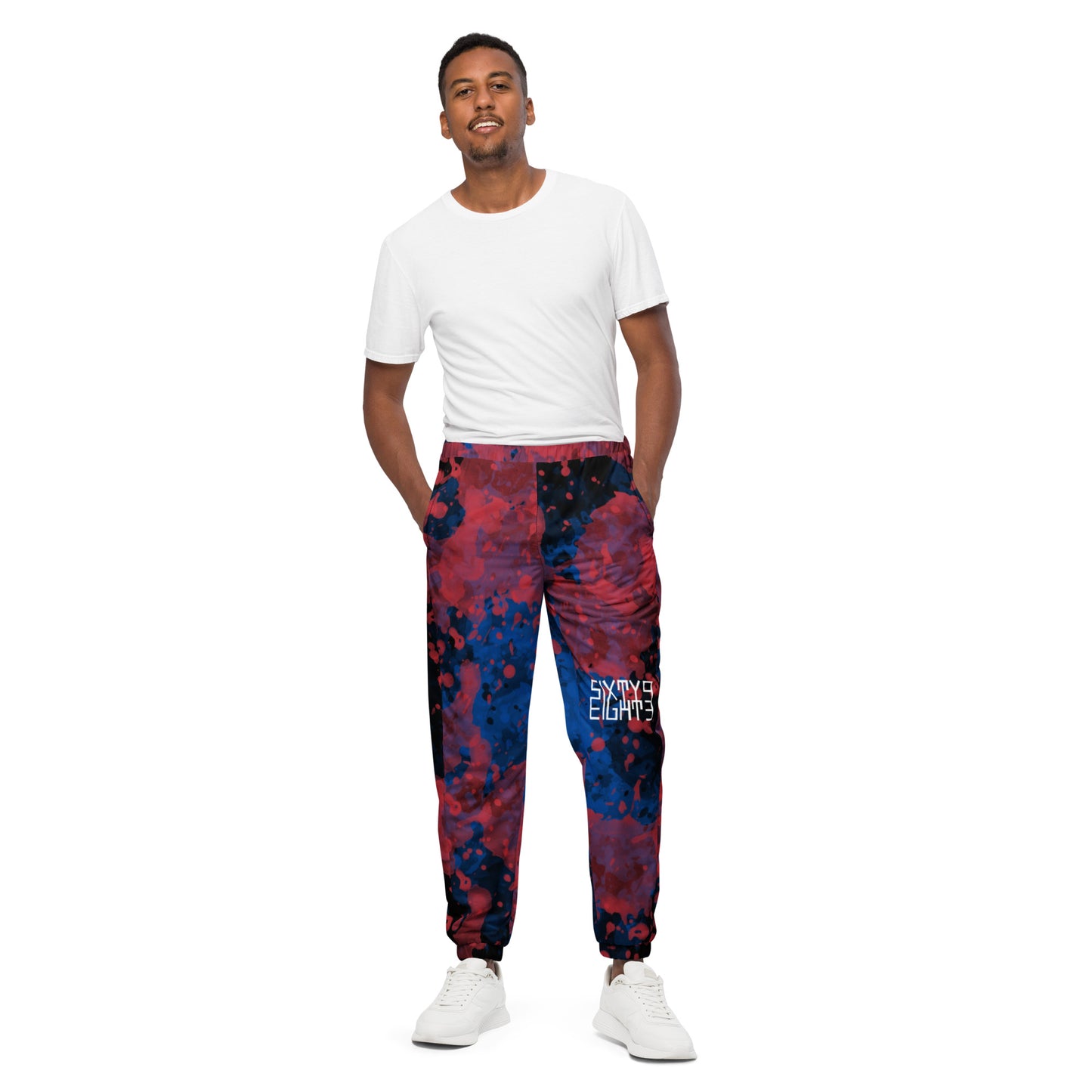 Sixty Eight 93 Logo White Tri Color BBR Track Pants