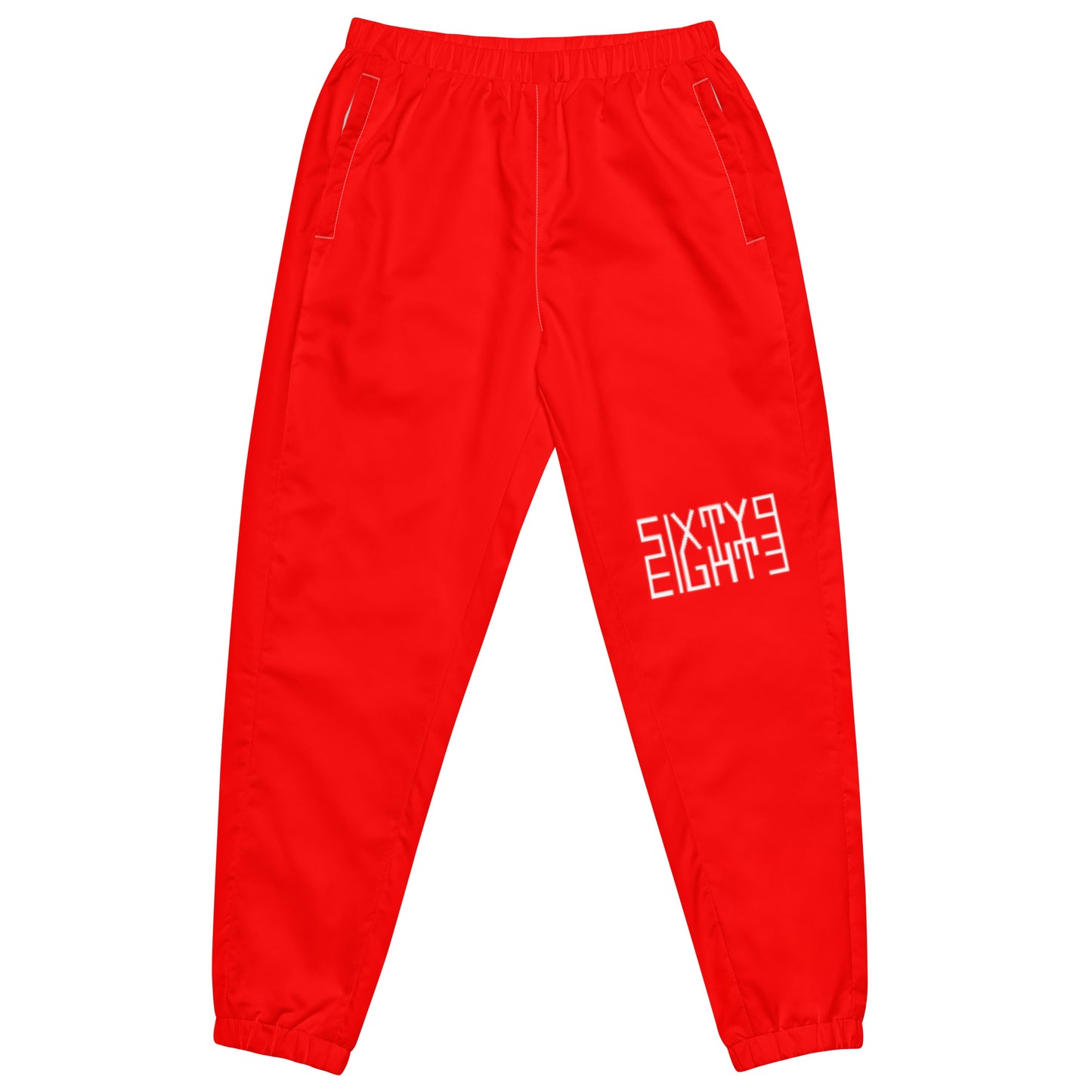 Sixty Eight 93 Logo White & Red Track Pants