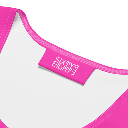 Sixty Eight 93 Logo White & Fuchsia Women's AOP Tank Top