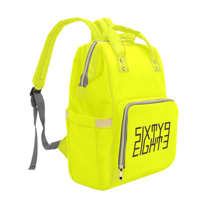 Sixty Eight 93 Logo Black Lemonade Multi-Function BackPack