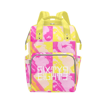 Sixty Eight 93 Logo White Marble #1 Multi-Function BackPack