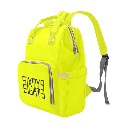 Sixty Eight 93 Logo Black Lemonade Multi-Function BackPack