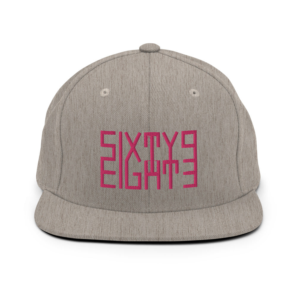 Sixty Eight 93 Logo Flamingo Pink Snapback Hat