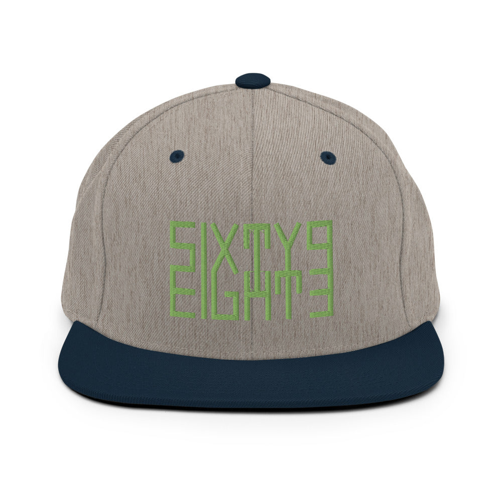 Sixty Eight 93 Logo Kiwi Green Snapback Hat