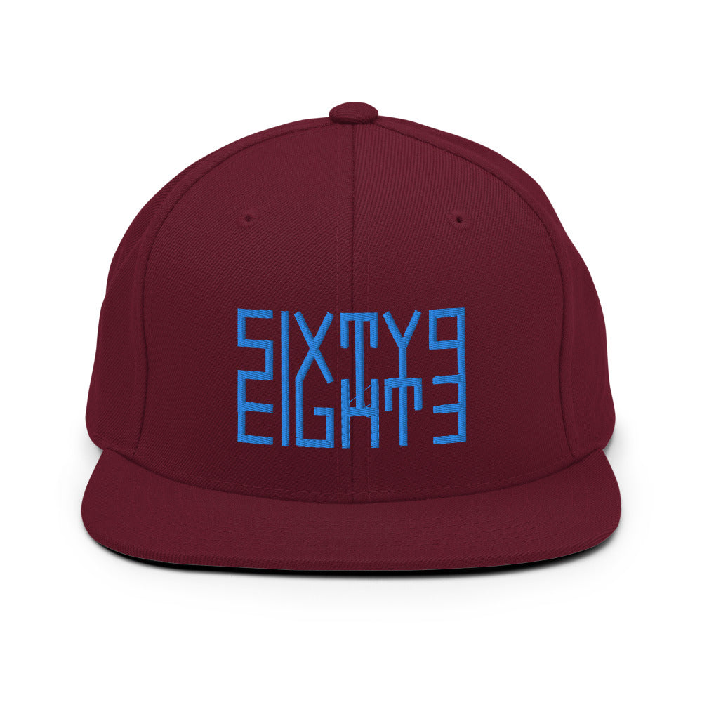 Sixty Eight 93 Logo Aqua Teal Snapback Hat