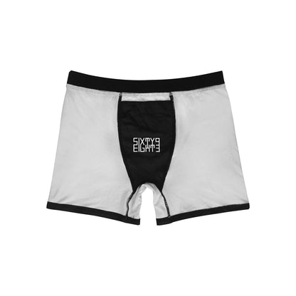 Sixty Eight 93 Logo White Black Boxer Briefs with Inner Pocket