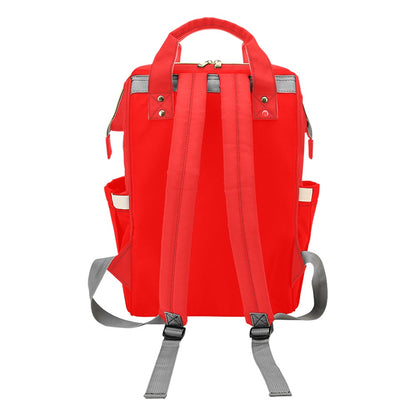 Sixty Eight 93 Logo White Red Multi-Function BackPack