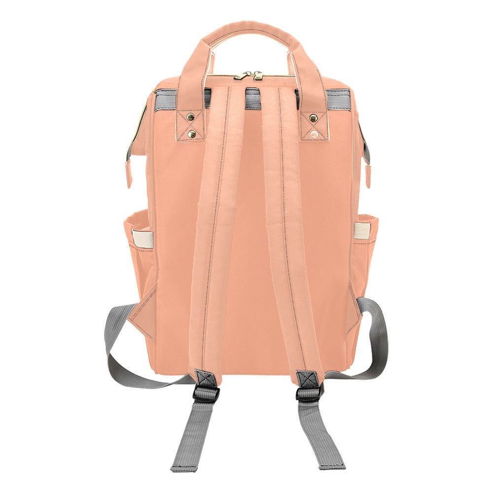 Sixty Eight 93 Logo White Peach Multi-Function BackPack