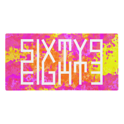Sixty Eight 93 Logo White POY Gaming Mouse Pad