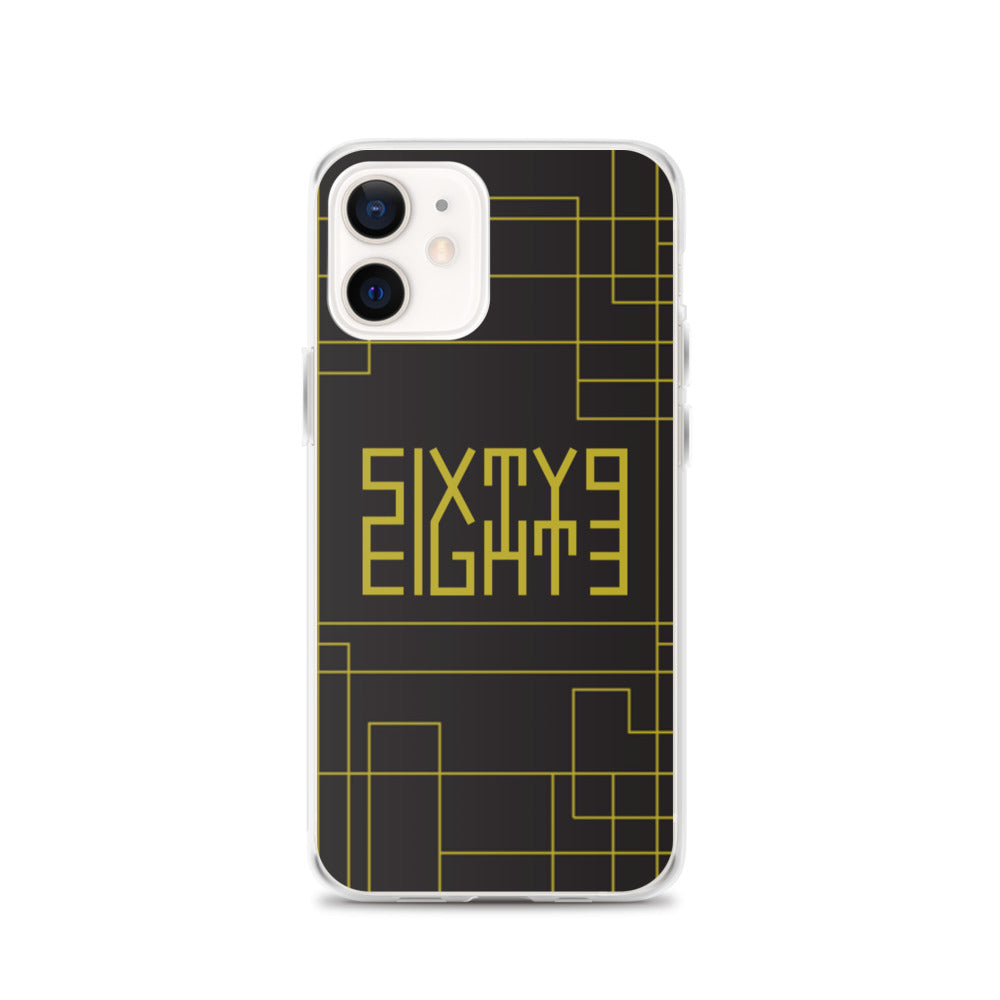 Sixty Eight 93 Logo Gold Maze iPhone Case