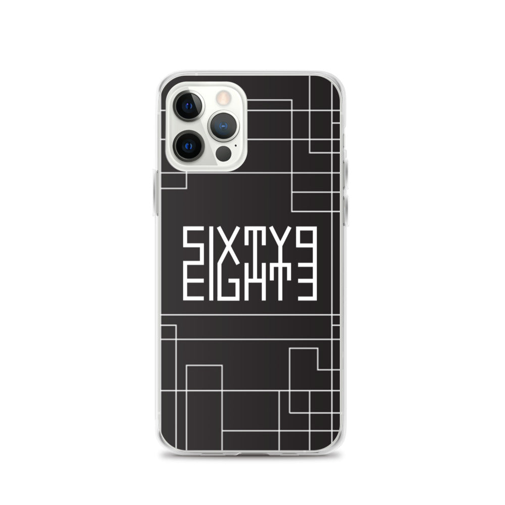 Sixty Eight 93 Logo White Maze iPhone Case
