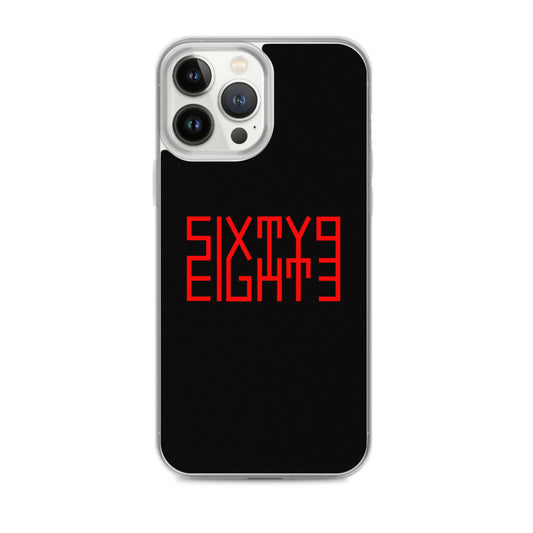 Sixty Eight 93 Logo Red Black iPhone Case