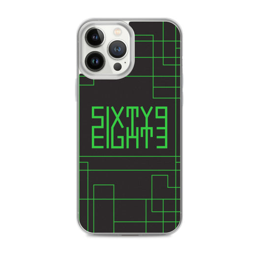 Sixty Eight 93 Logo Green Maze iPhone Case