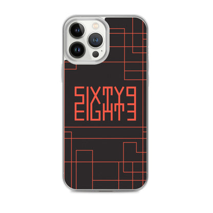 Sixty Eight 93 Logo Red Maze iPhone Case