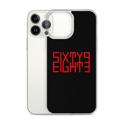 Sixty Eight 93 Logo Red Black iPhone Case