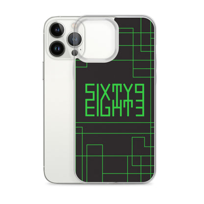 Sixty Eight 93 Logo Green Maze iPhone Case