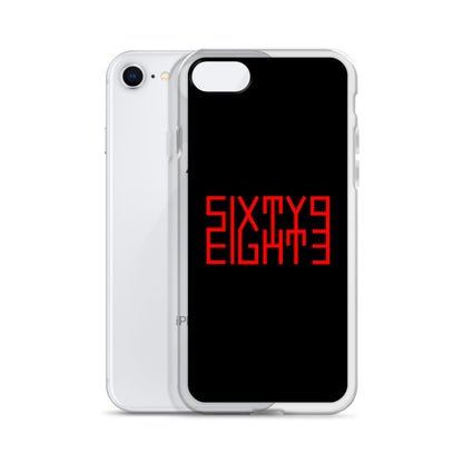 Sixty Eight 93 Logo Red Black iPhone Case