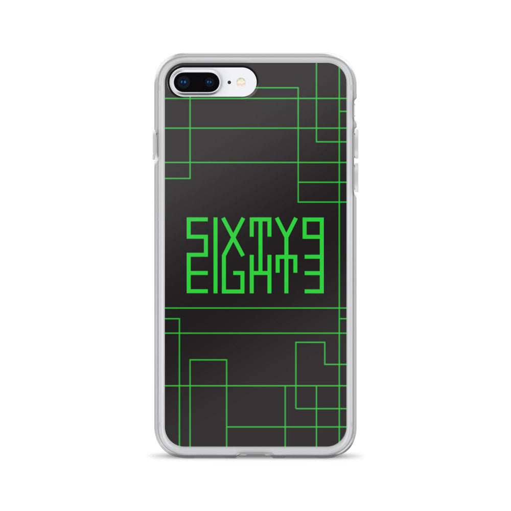 Sixty Eight 93 Logo Green Maze iPhone Case