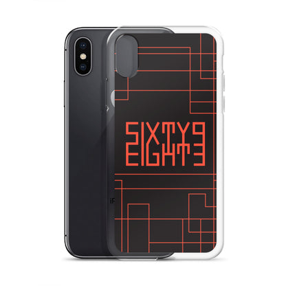 Sixty Eight 93 Logo Red Maze iPhone Case
