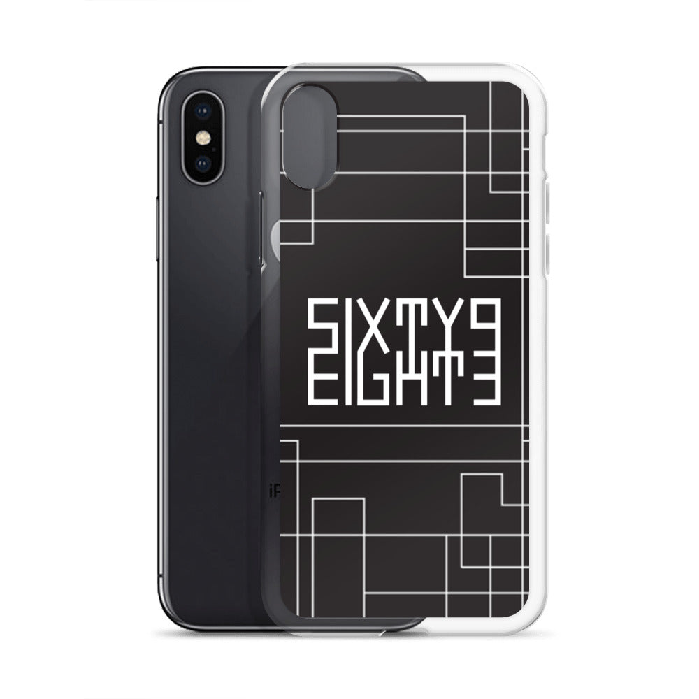 Sixty Eight 93 Logo White Maze iPhone Case