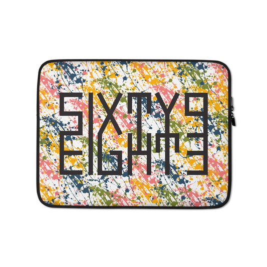 Sixty Eight 93 Logo Black Drip #17 Laptop Sleeve