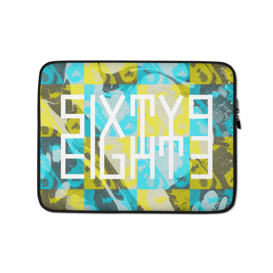 Sixty Eight 93 Logo White Marble #2 Laptop Sleeve