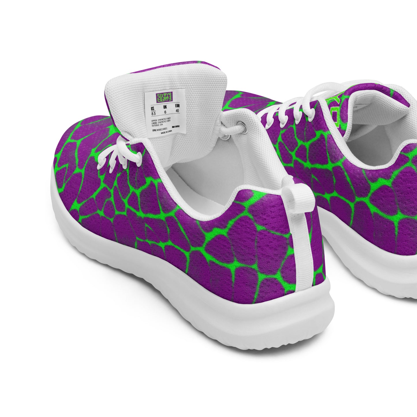 Sixty Eight 93 Lime Green & White Boa Purple Lime Men's Athletic Shoes
