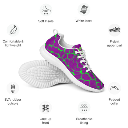 Sixty Eight 93 Lime Green & White Boa Purple Lime Men's Athletic Shoes