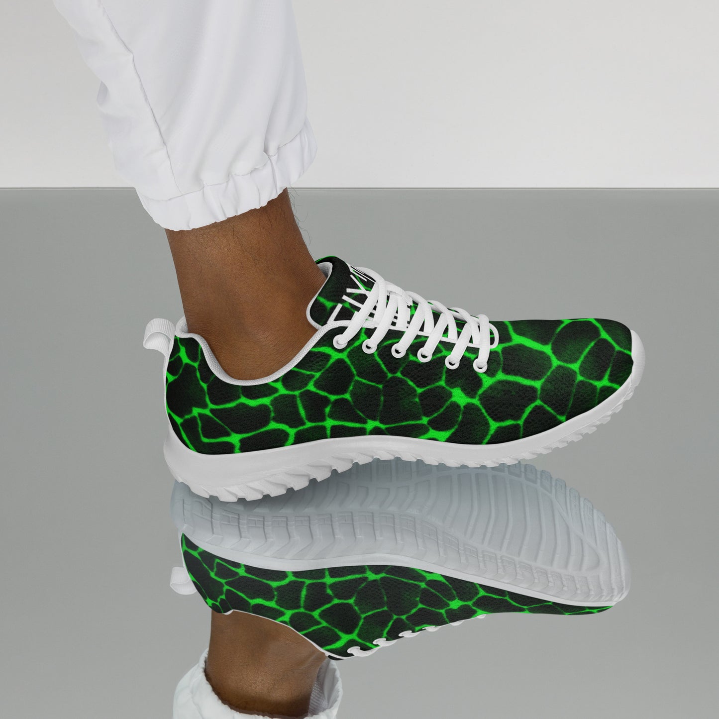 Sixty Eight 93 Logo White Boa Lime Green Men’s Athletic Shoes