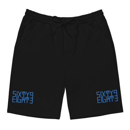 Sixty Eight 93 Logo Aqua Teal Men's Embroidered Shorts