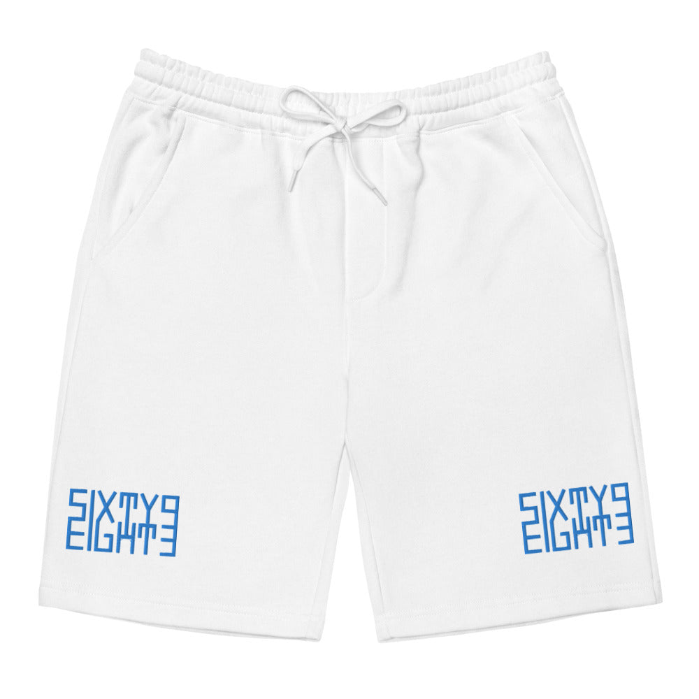 Sixty Eight 93 Logo Aqua Teal Men's Embroidered Shorts