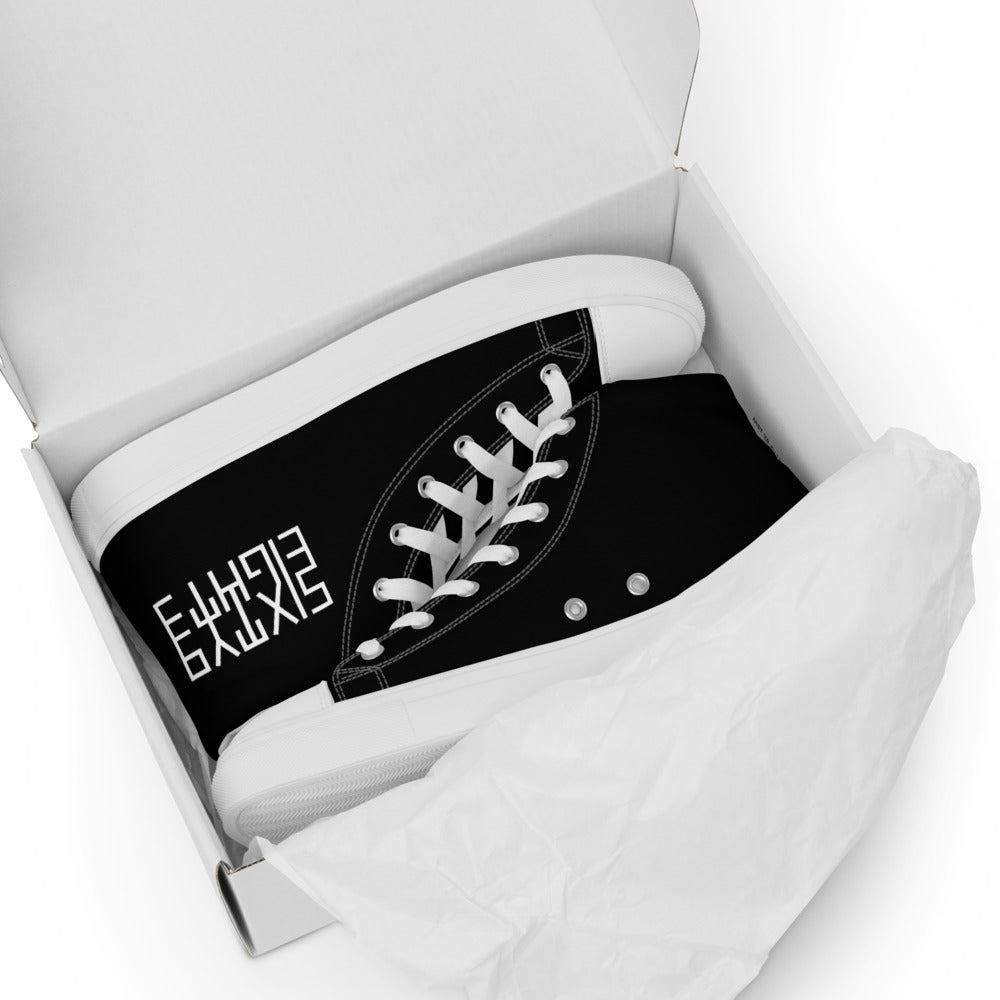 Sixty Eight 93 Logo White Black Men's High Top Shoes